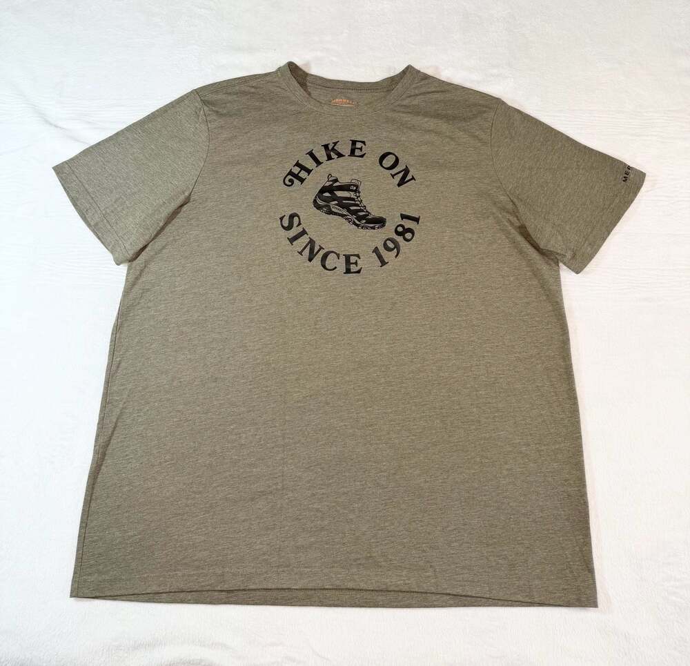Merrell Hike On Since 1981 Graphic T-Shirt Heather Beige XXL